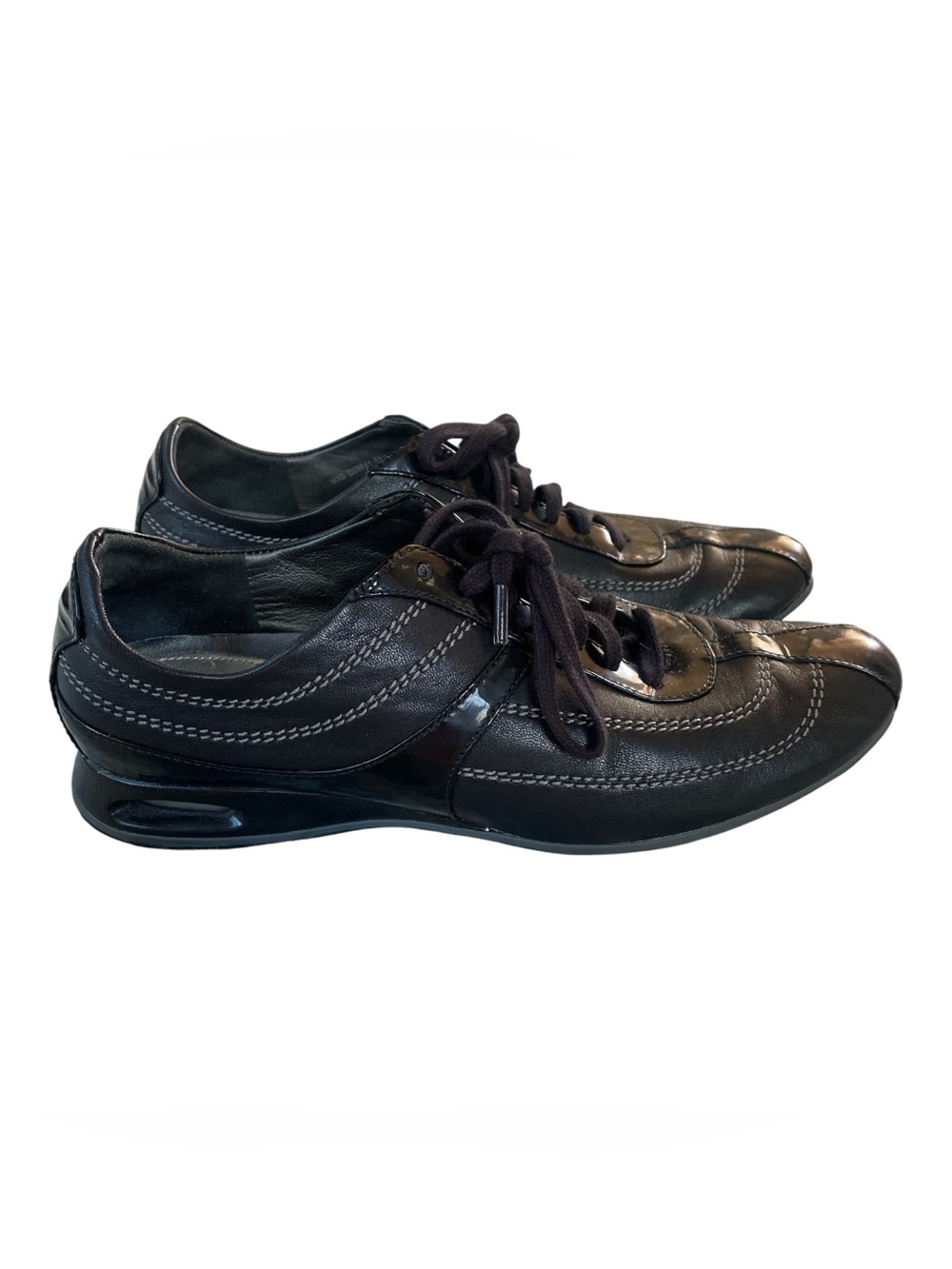 Cole Haan Nike Air Bria Black Leather Oxford Sneakers Size 7 AA Narrow